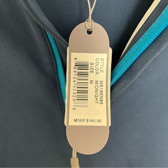 NWT Peter Millar  Suede Performance Quarter Zip Golf Sweatshirt - Picture 3 of 9